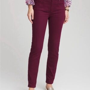 Chico’s Elegant Dark Red Skinny Jeans
